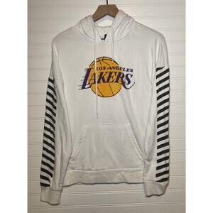 LA Lakers Hoodie Womens Size Medium White Pullover Sweatshirt
